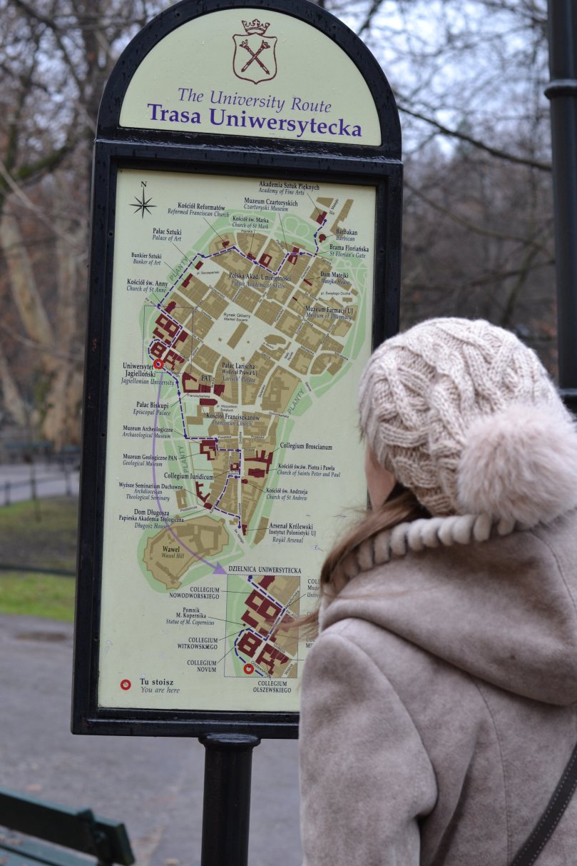 Оленятко-гном роздивляється карту.