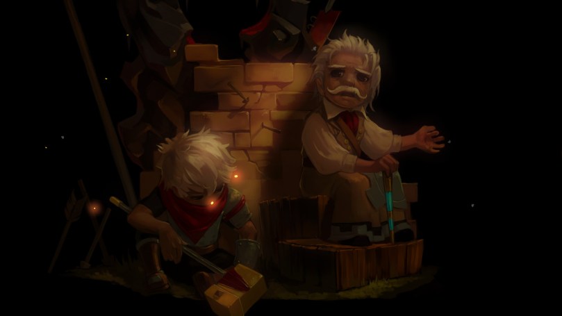 Оповідач (праворуч) говорить, як у вестерні.