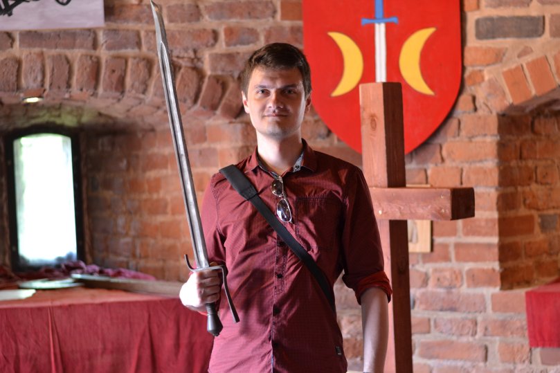 Oppeln. Old tower with swords